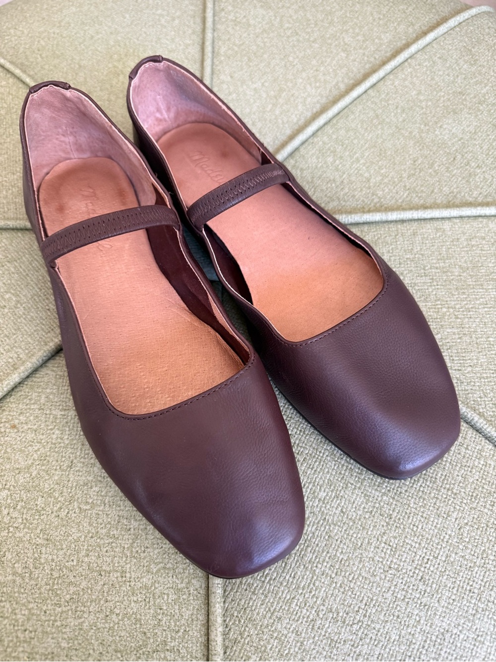 Madewell Greta Mary Jane Ballet Flats SoSoft Leather 7.5 Coffee Bean Brown - Picture 2 of 10
